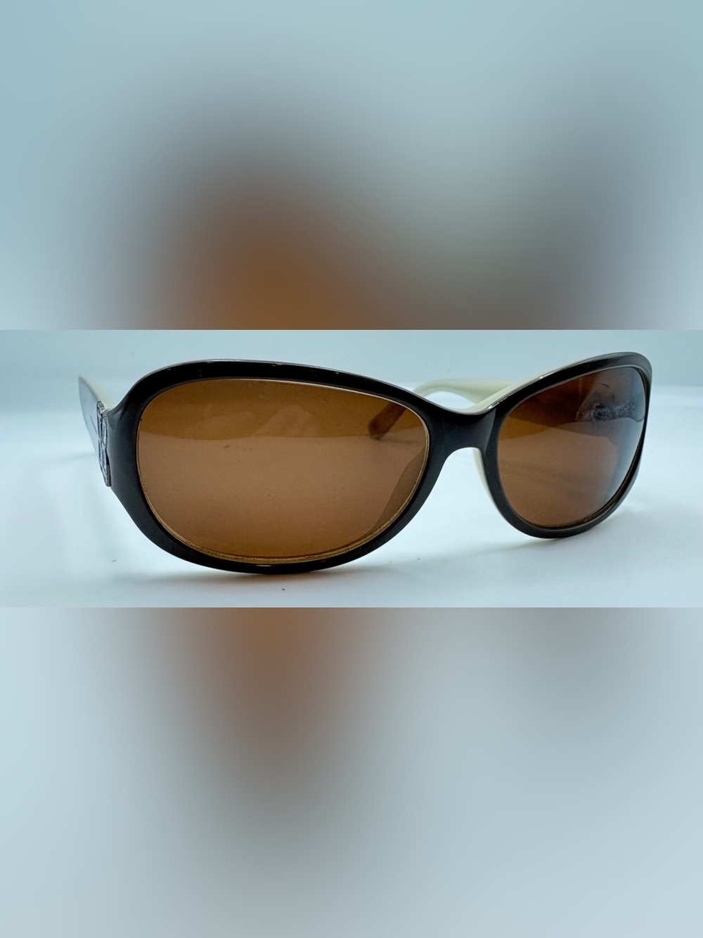 BCBGMaxAzria Darling Brown Oval Sunglasses Frames Only